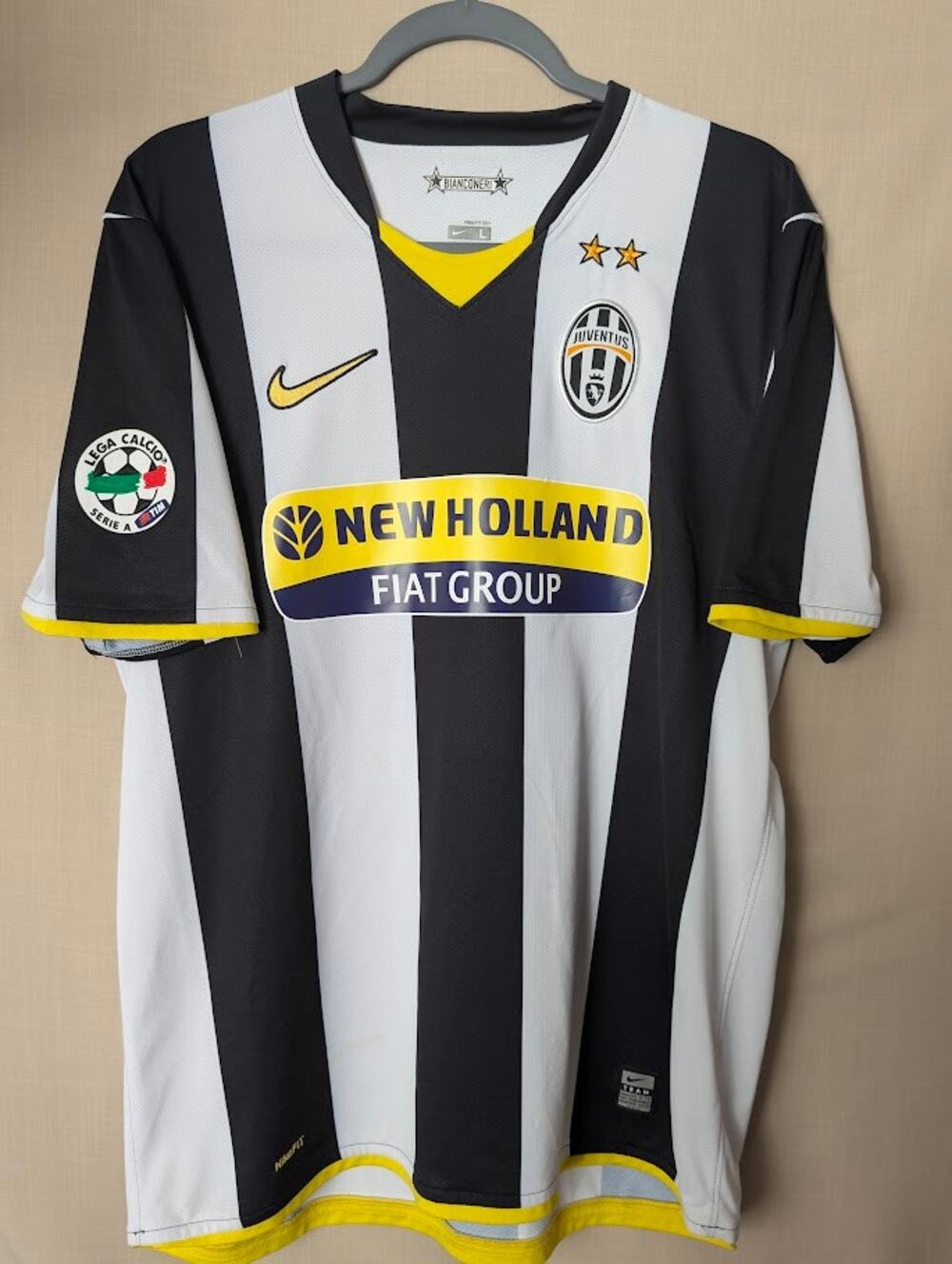 Juventus 2009-10 Del Piero Home Jersey Mens Large Serie A Patched